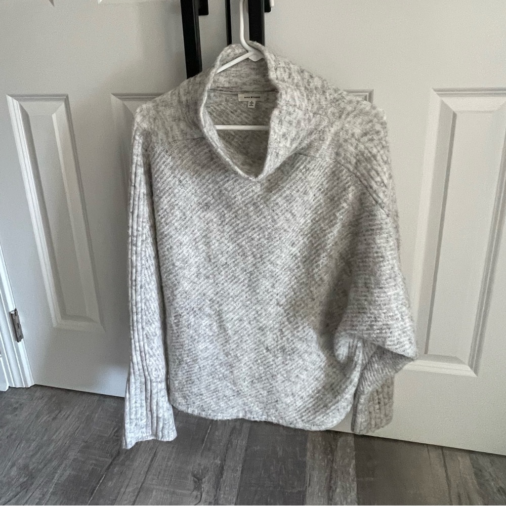 Gray Cowl Neck Sweater